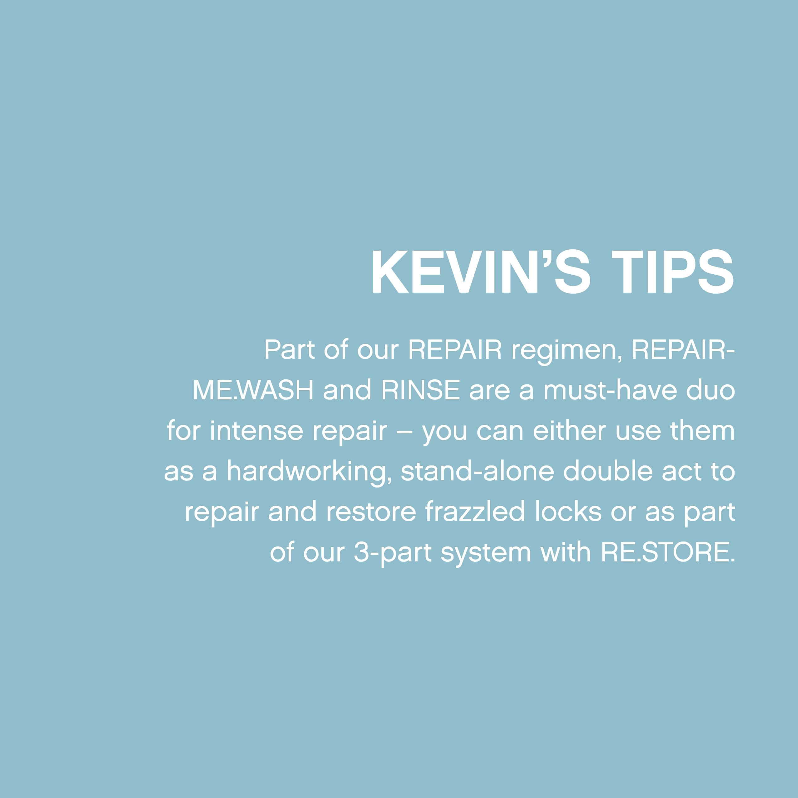 KEVIN.MURPHY Repair-Me.Rinse, uso en casa o salón para cabello suave y nutrido.