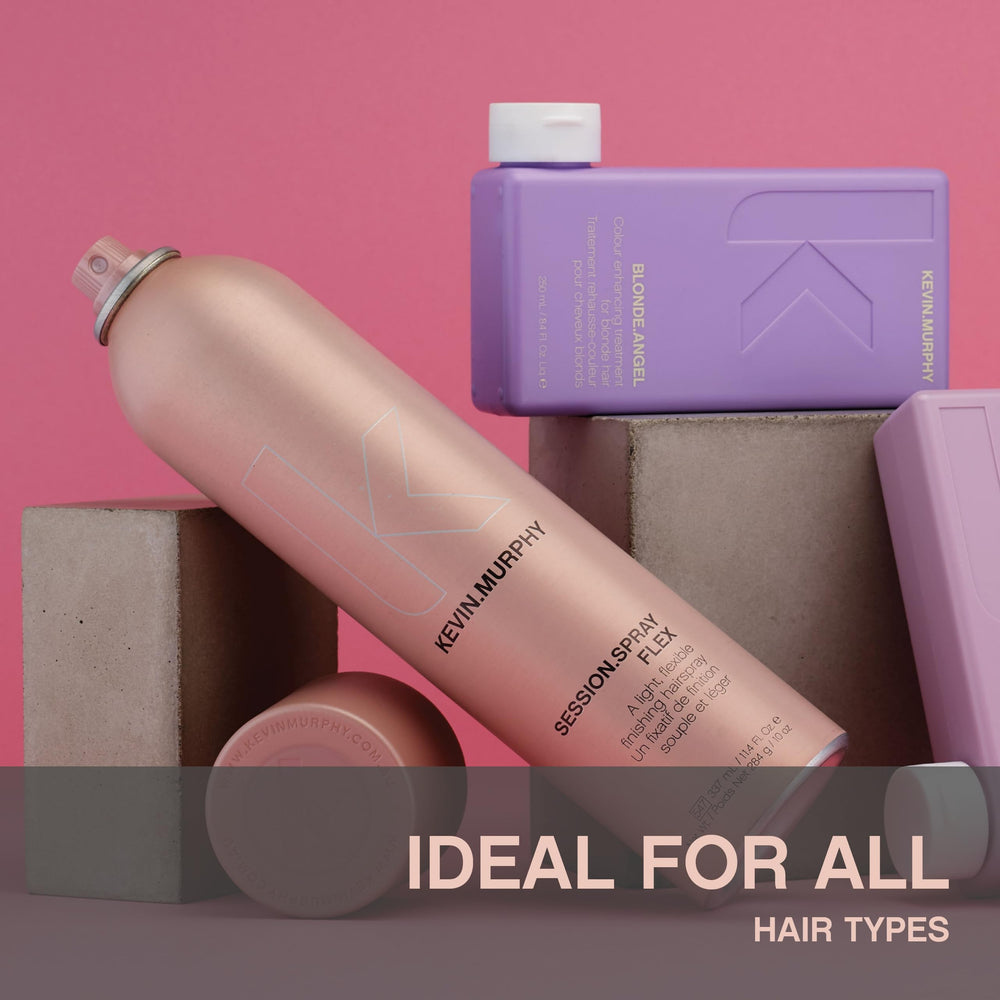 KEVIN.MURPHY SESSION.SPRAY FLEX brillo natural sin residuos ni copos