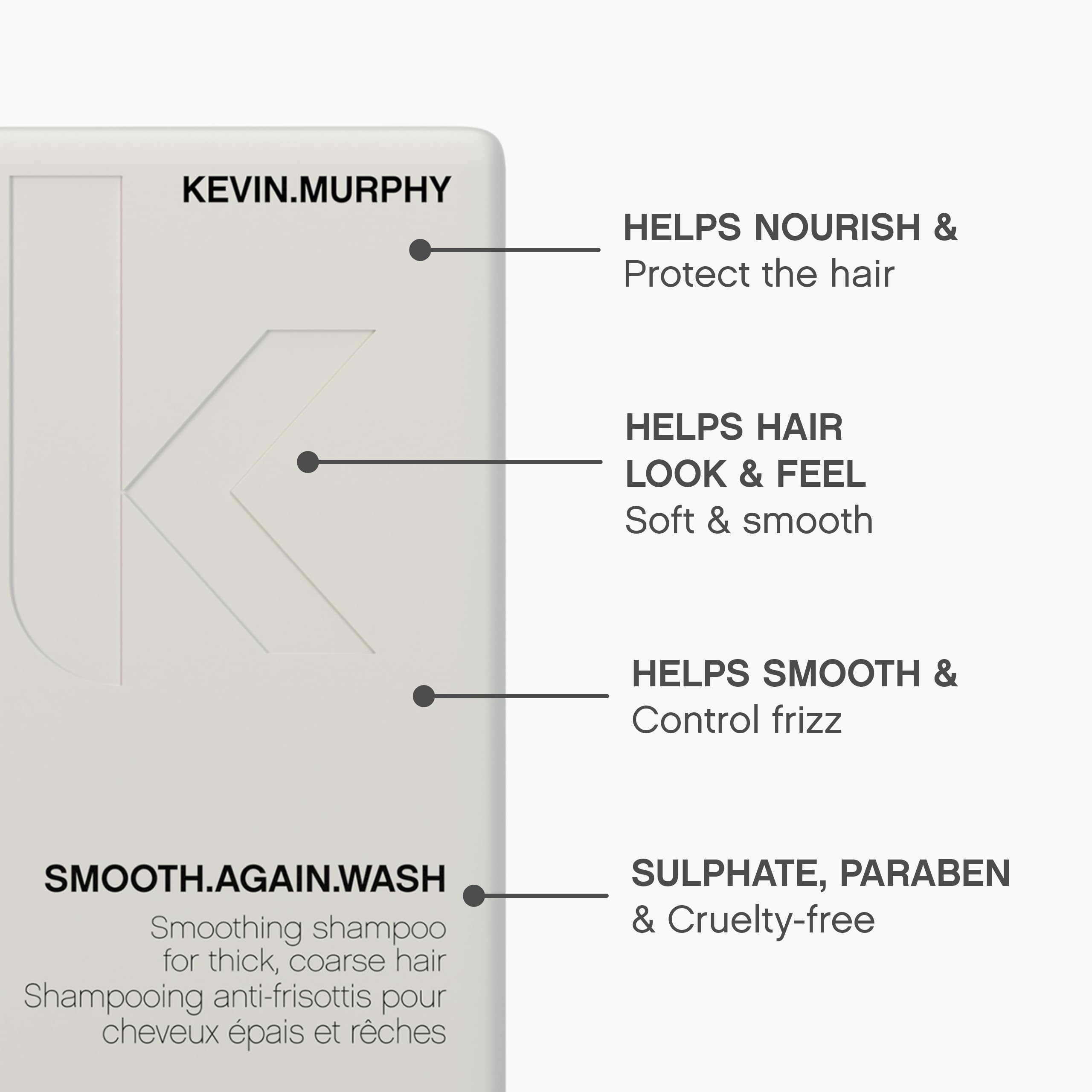 KEVIN.MURPHY Smooth.Again.Wash: cabello húmedo tras lavado para una textura suave.