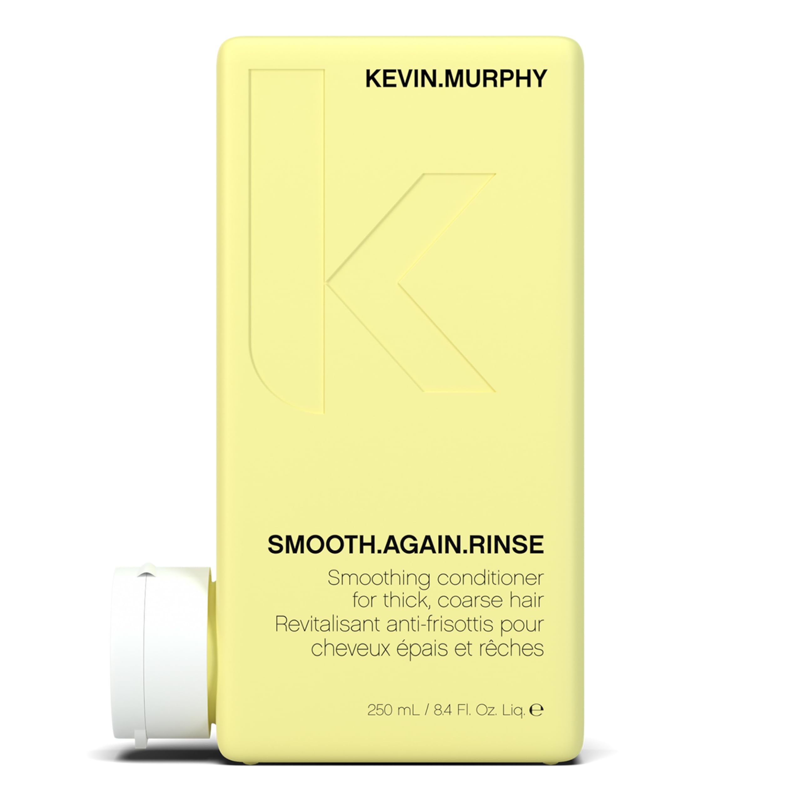 KEVIN.MURPHY SMOOTH.AGAIN RINSE sur la bouteille, douceur et brillance pour cheveux épais.