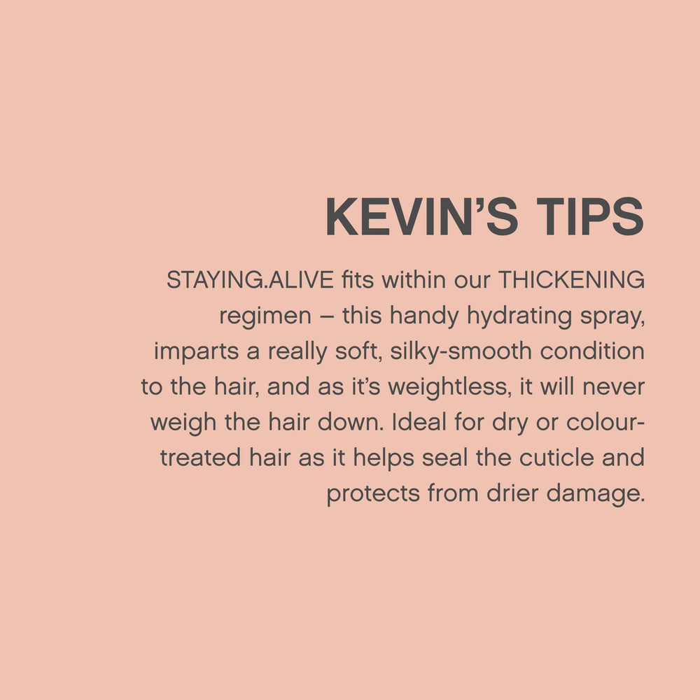 KEVIN.MURPHY Staying.Alive, aplicación diaria en casa: rutina de cuidado que se siente ligera.