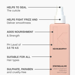 KEVIN.MURPHY Staying.Alive, cabello con brillo suave tras usar el producto.