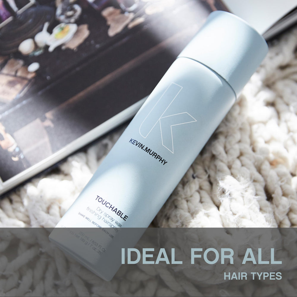 Styled model hair using Kevin.Murphy TOUCHABLE for defined texture and movement.