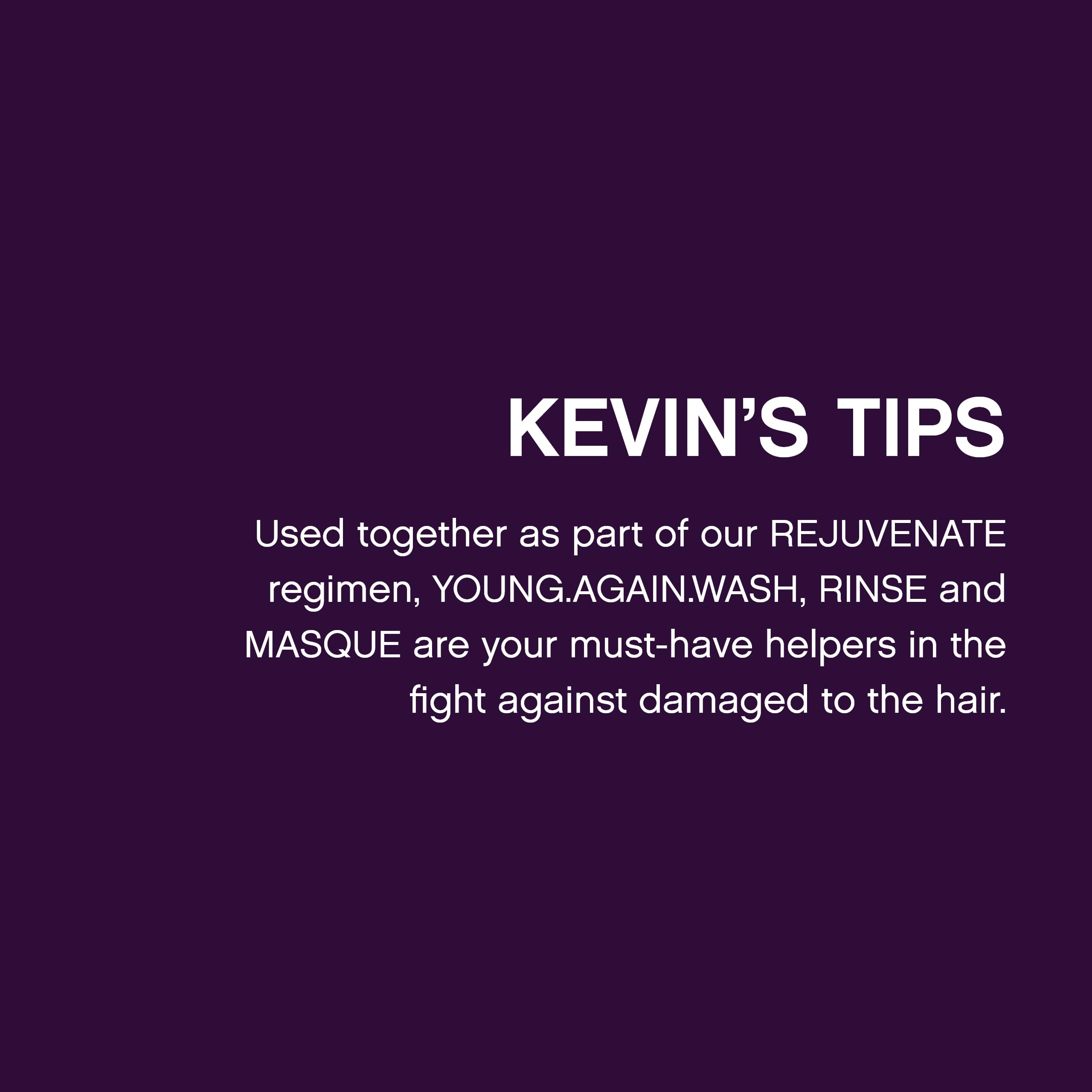 Kevin.MURPHY YOUNG.AGAIN, cuidado diario ligero sin residuos grasos.