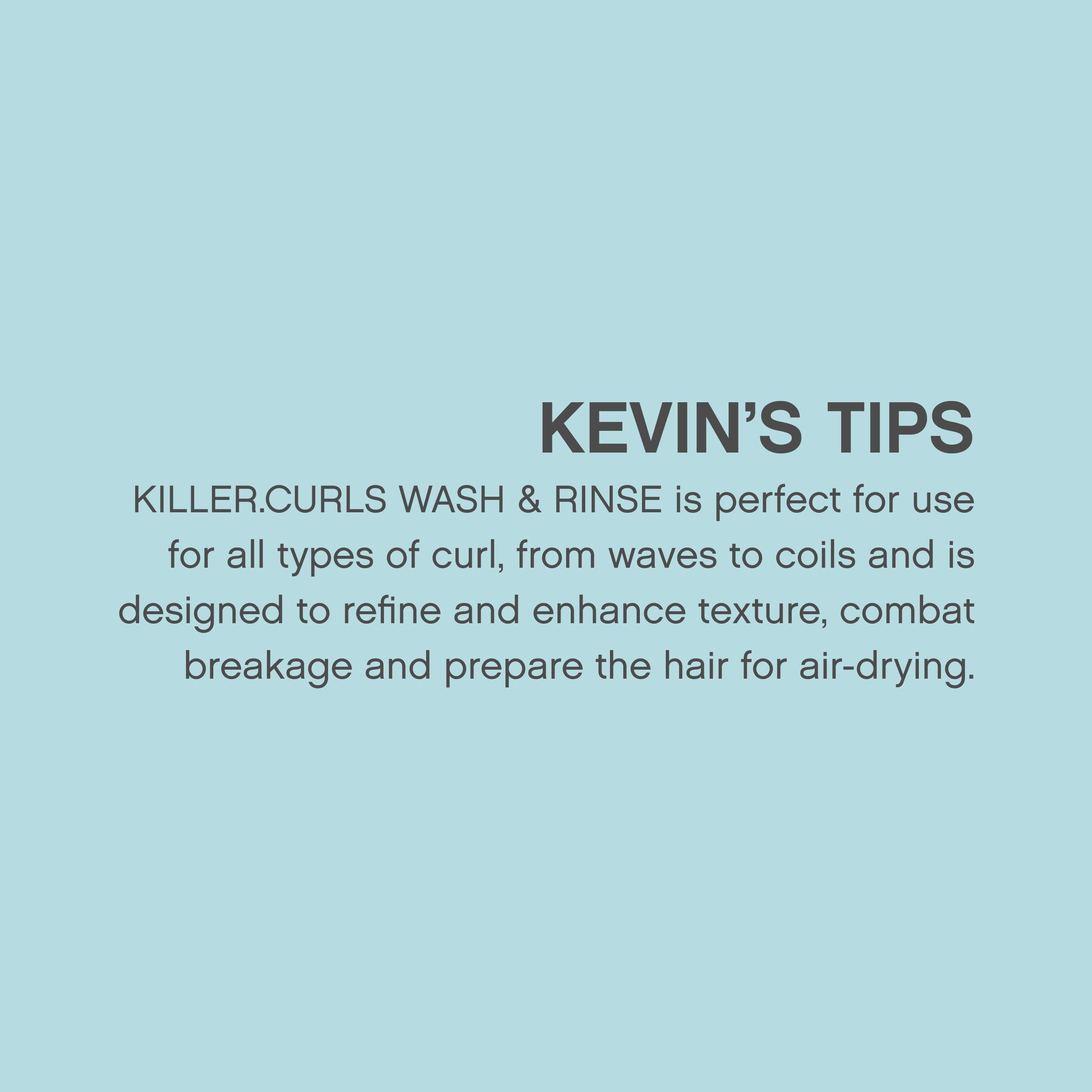KEVIN.MURPHY Killer.Curls Wash opción vegana y compatible con color para rizos vibrantes