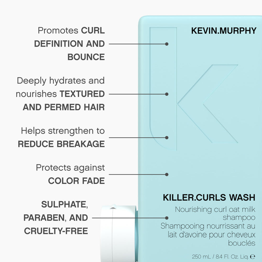 KEVIN.MURPHY Killer.Curls Wash define rizos, suaves tras el lavado, protege el color