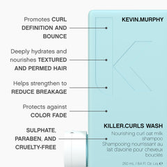 KEVIN.MURPHY Killer.Curls Wash define rizos, suaves tras el lavado, protege el color