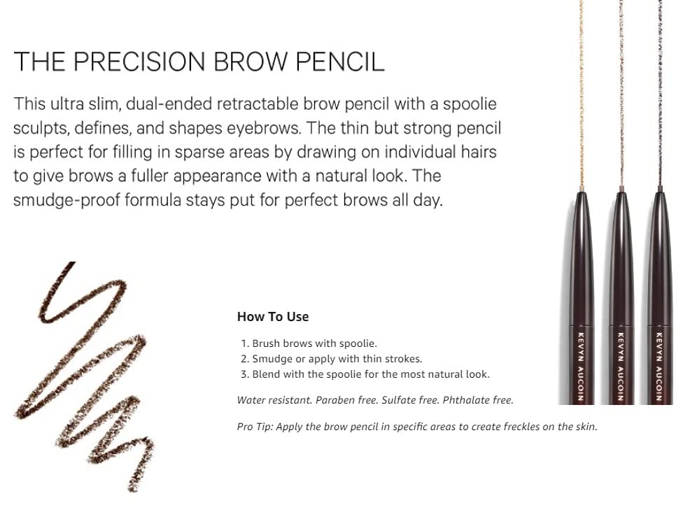 Kevyn Aucoin cejas trazo pelo natural para efecto pelo a pelo suave