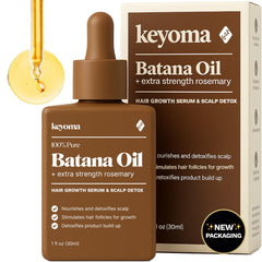Keyoma Batana Oil: crecimiento capilar mejorado para cabello más grueso.