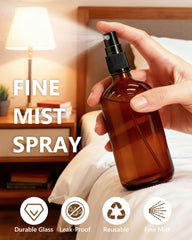 KEYWING frasco ámbar protege aceites esenciales durante el viaje.