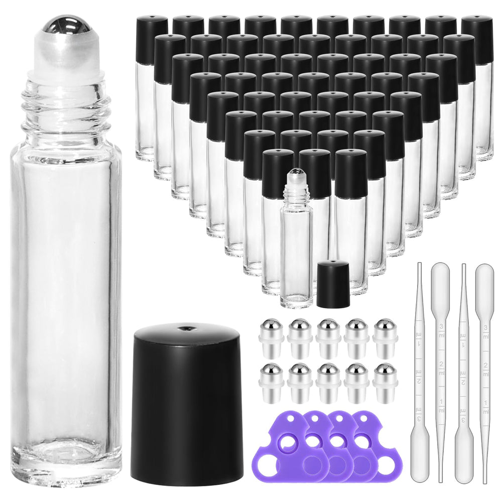 KEYWING botellas-rodillo transparente 10ml: vista clara del contenido para uso diario.