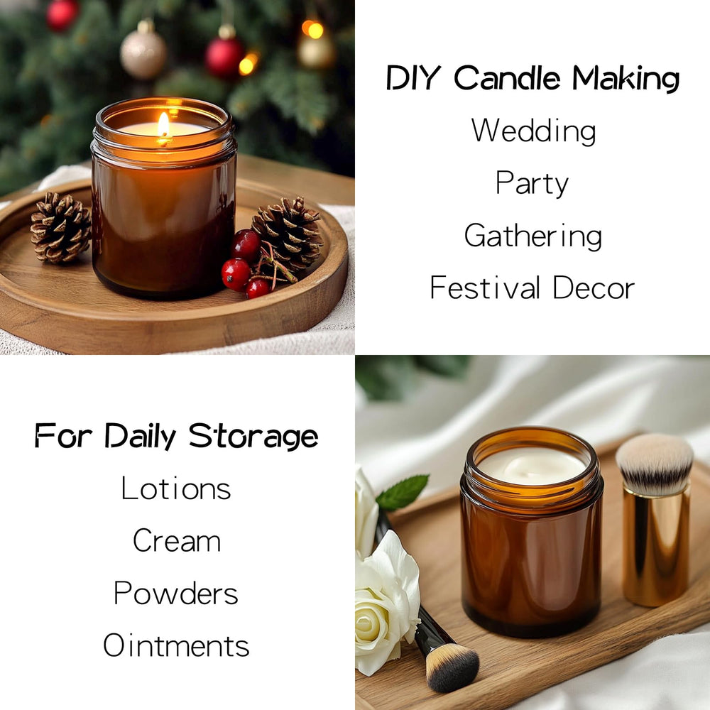 ENVASE cosmético KEYWING 8 oz con tapa negra, almacenamiento elegante