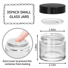 KEYWING frascos de vidrio transparentes con forro interior para seguridad