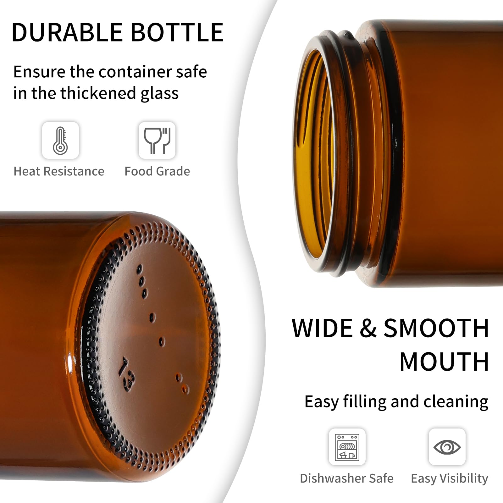 KeyWING tarro ámbar 1oz, protección UV para lociones y cosméticos caseros