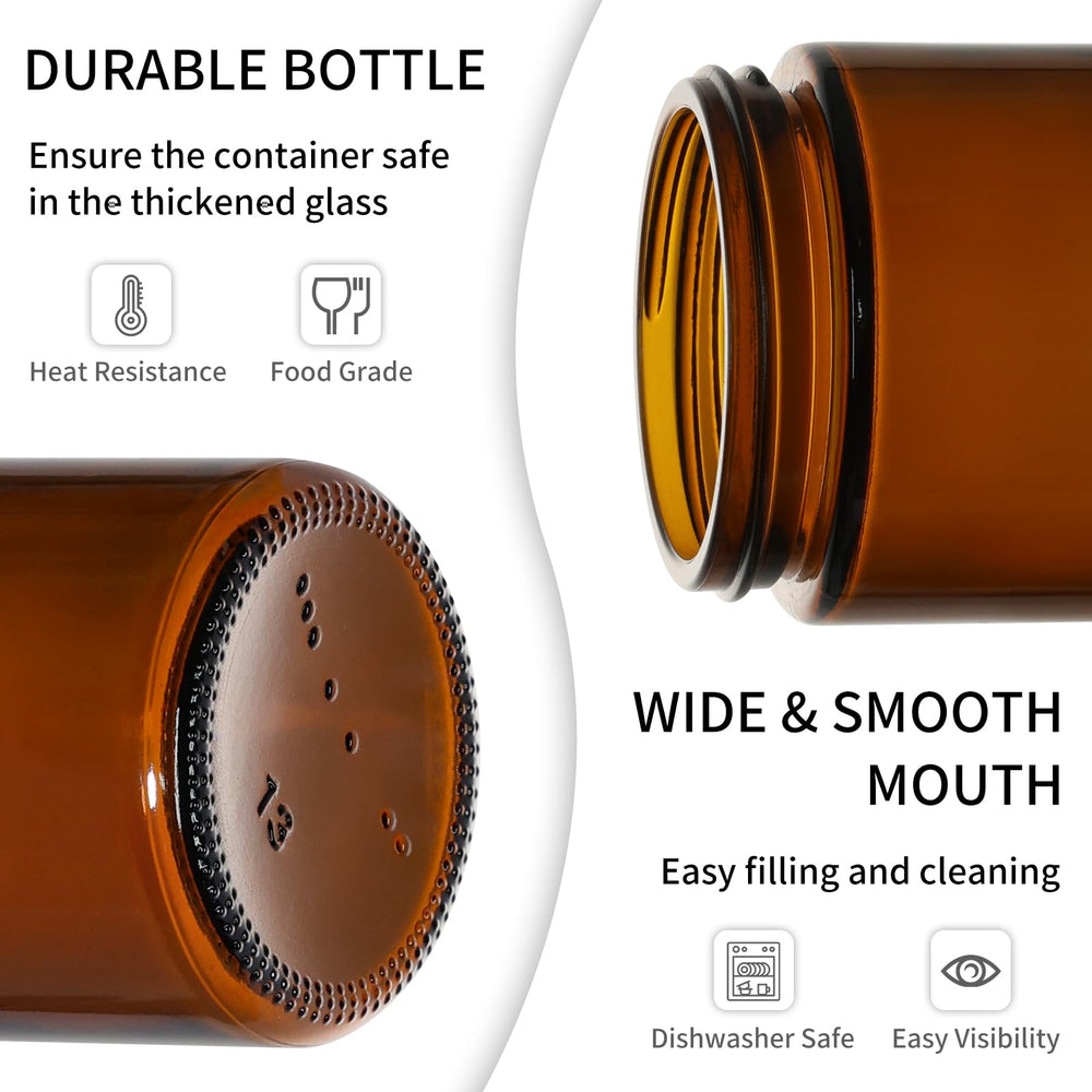 KeyWING tarro ámbar 1oz, protección UV para lociones y cosméticos caseros