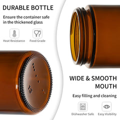 KeyWING tarro ámbar 1oz, protección UV para lociones y cosméticos caseros