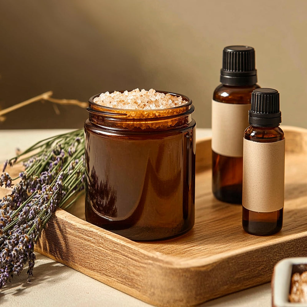 Tarros para bricolaje KEYWING 8 oz, velas y cosméticos en vidrio ámbar