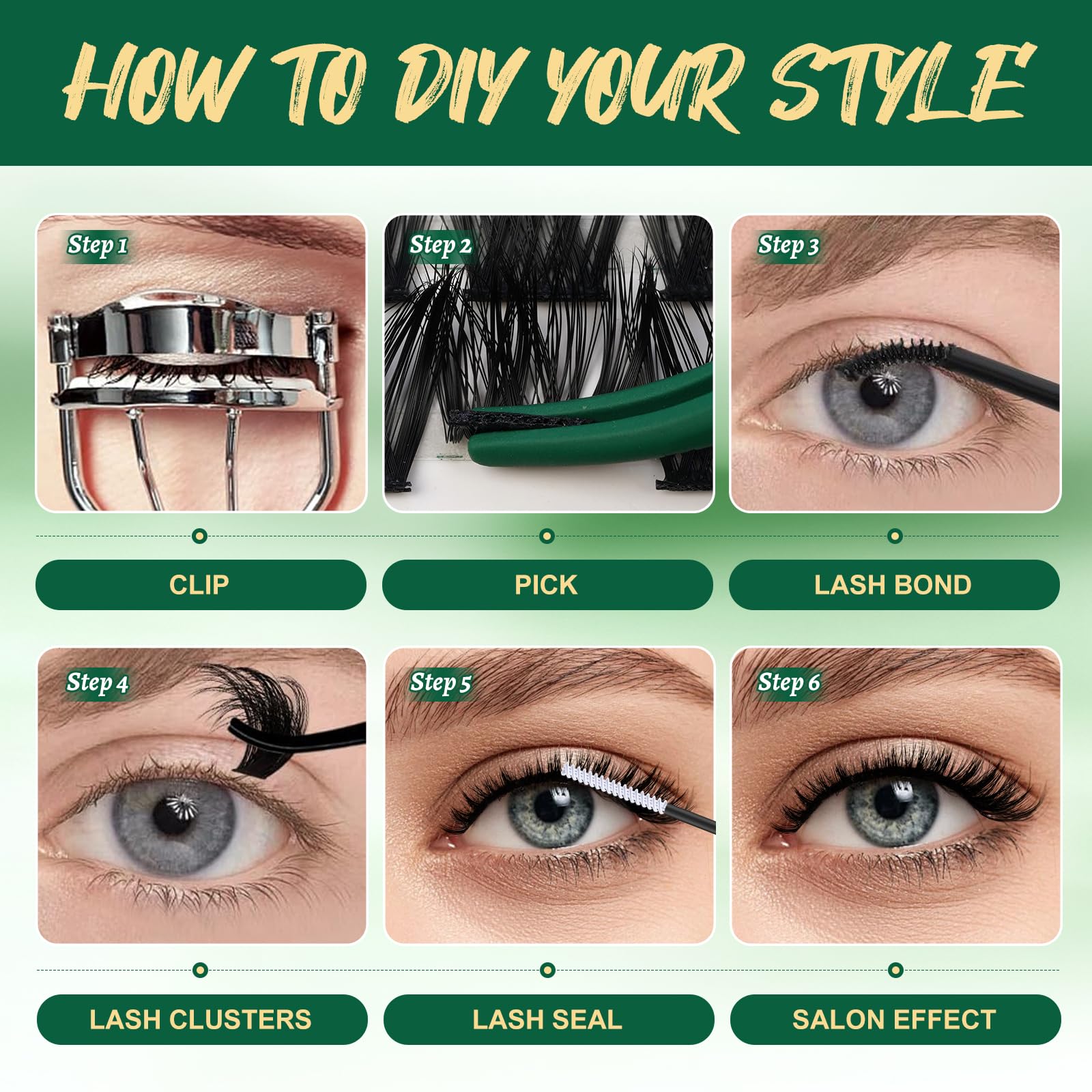 KEYYOU aspecto natural y duradero con racimos para uso diario