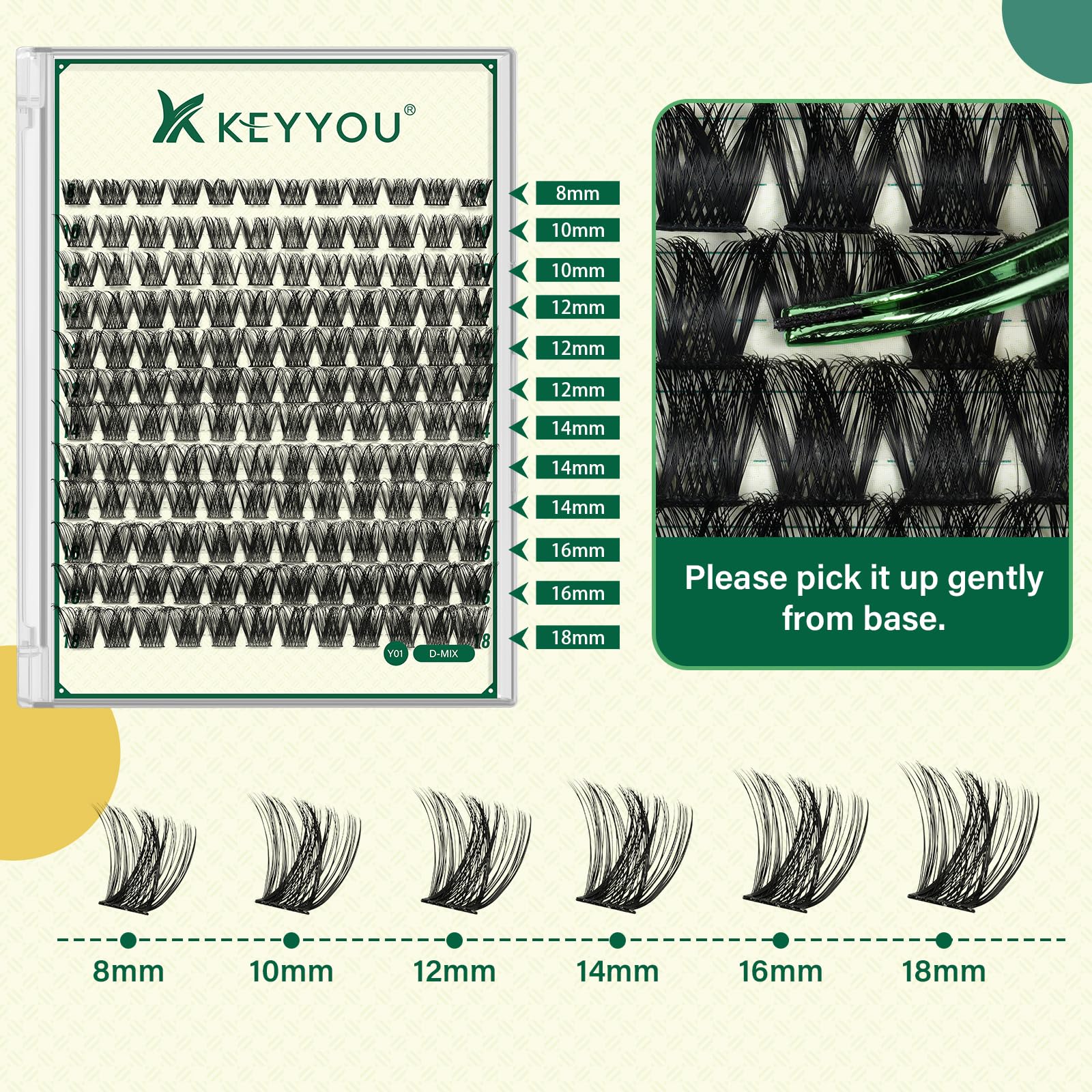 KEYYOU cepillo de pestanas para peinar y definir el look.