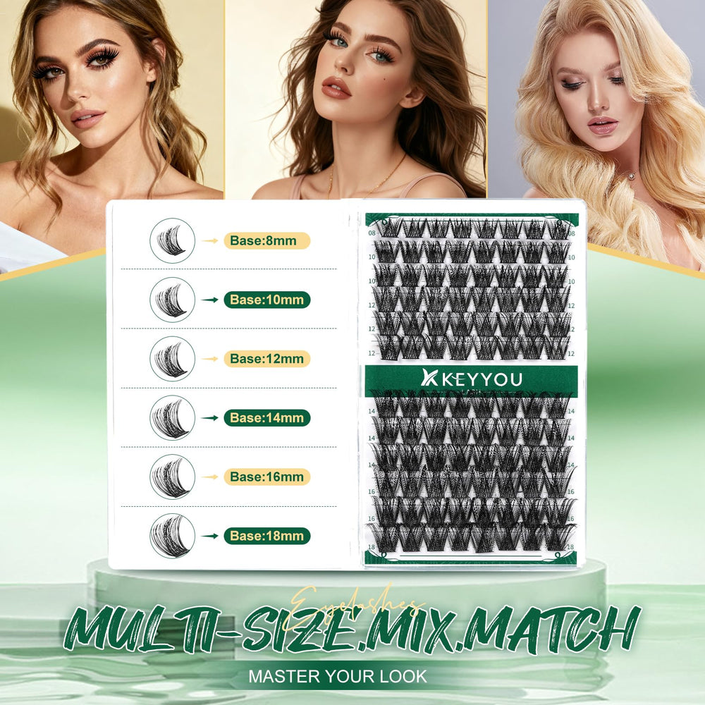 KEYYOU Curva D ideal para mezclar con pestañas naturales y lograr equilibrio