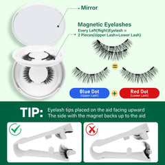 Estuche espejo KEYYYOU para almacenamiento seguro de pestañas.