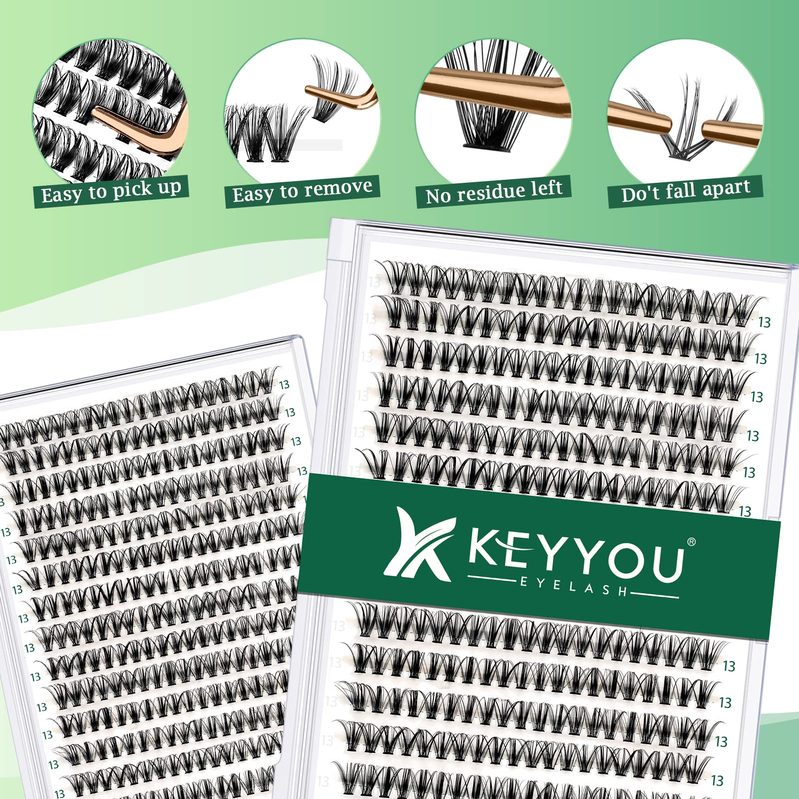 KEYYOU extensiones de pestañas para hazlo tú misma con resultados personalizados.