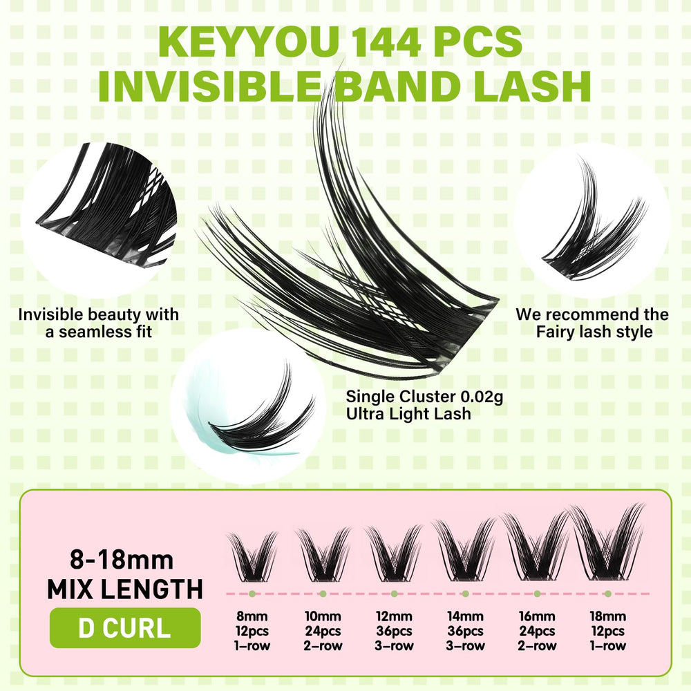 KEYYOU Fairy Wink: conjunto de 144 piezas para múltiples looks de pestañas.