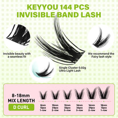 KEYYOU Fairy Wink: conjunto de 144 piezas para múltiples looks de pestañas.