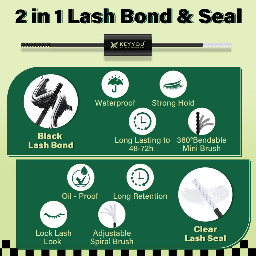 KEYYOU Bond & Seal provides long-lasting hold for clusters and strips