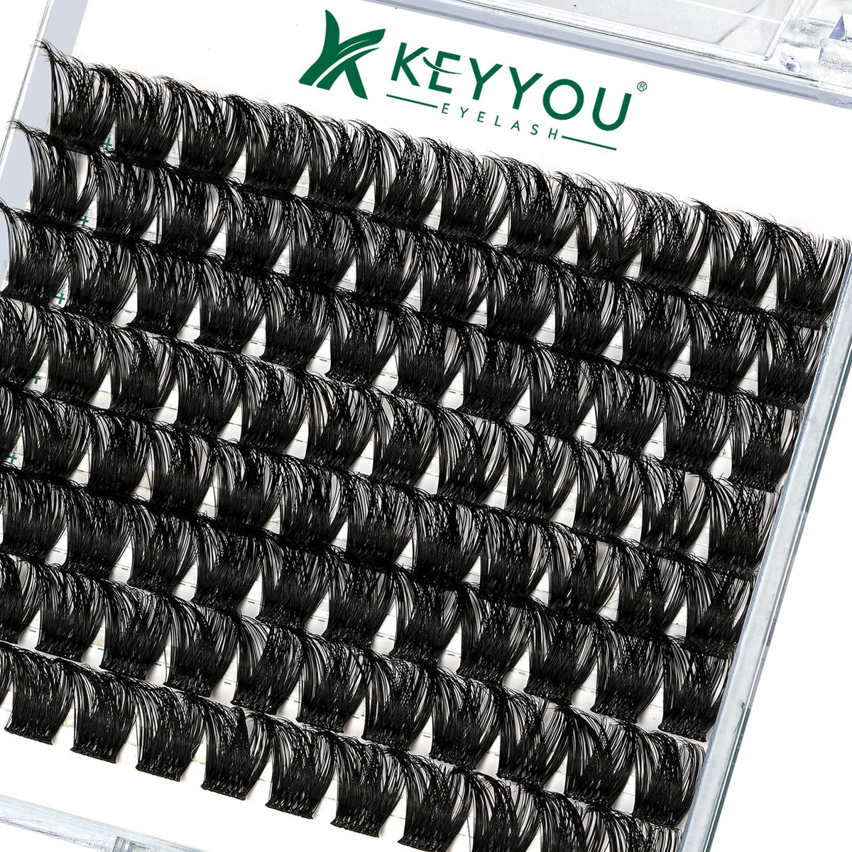 Keyyou Lash Clusters: bandeja con 96 clústeres para look rápido