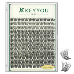 KEYYOU LASH clústeres naturales delicados para un acabado suave y ligero.