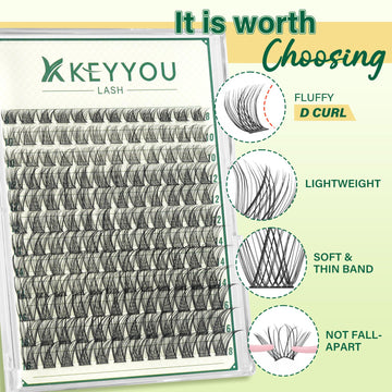 KEYYOU LASH estilo wispy-volumen combina moda y versatilidad.
