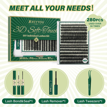 KEYYOU LASH removedor a base de plantas, disolución suave del pegamento.
