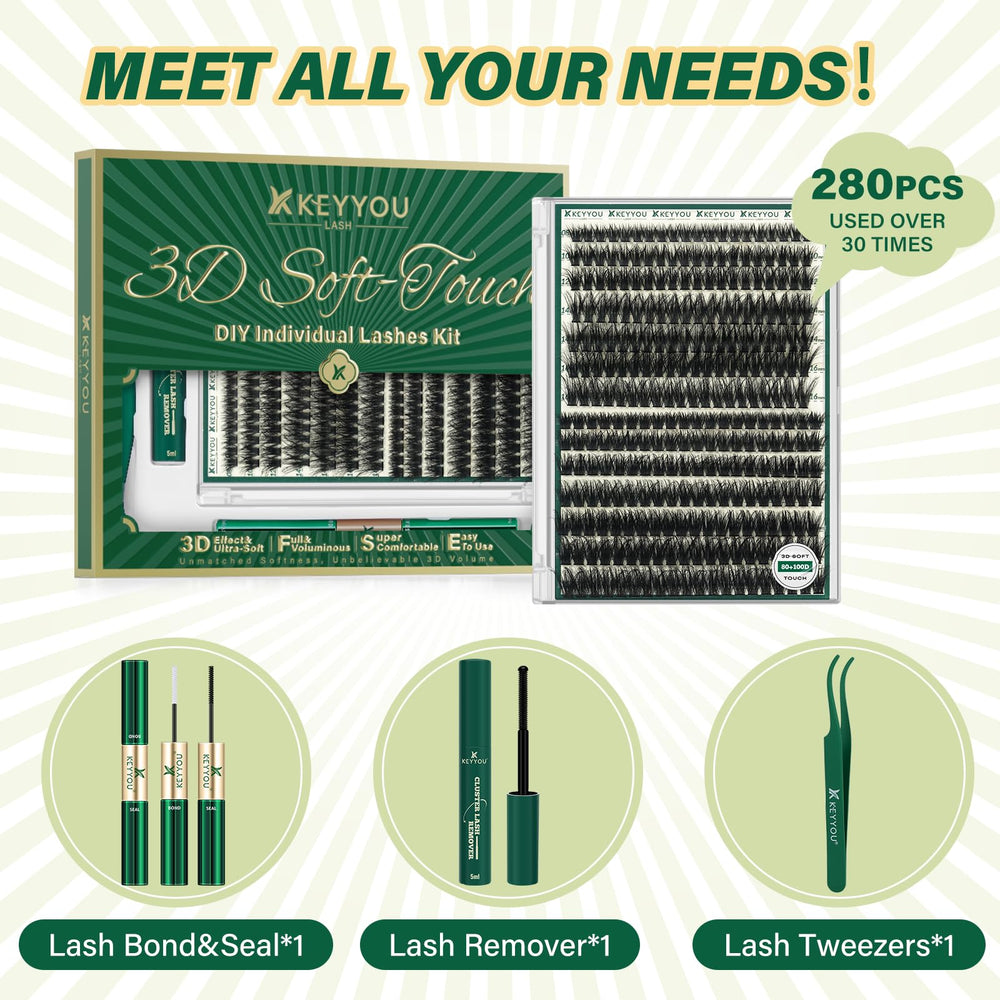 KEYYOU LASH removedor a base de plantas, disolución suave del pegamento.
