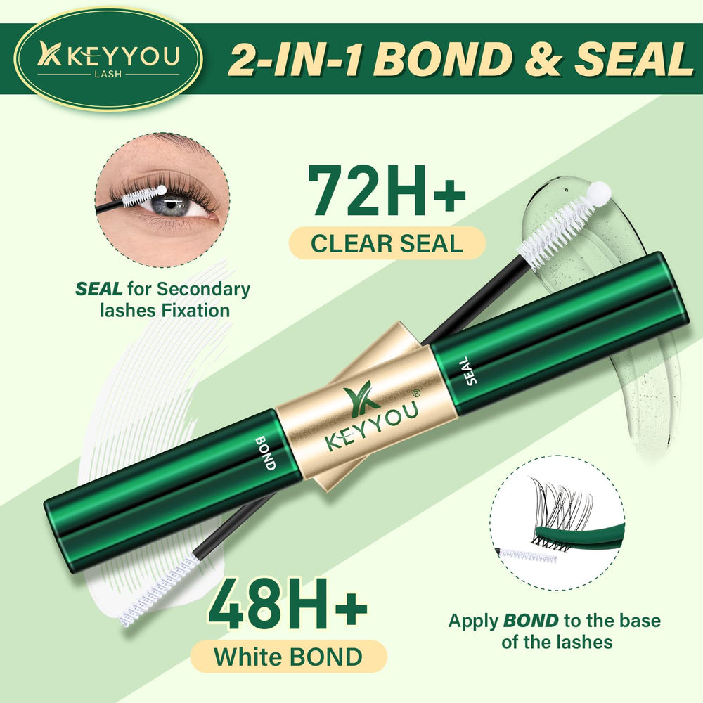 KEYYOU pegamento impermeable 72 horas mantiene el look sin manchas.