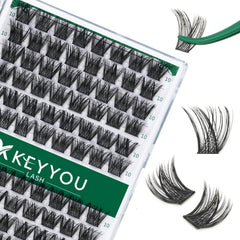 keyyou pestanas conjunto con curvatura Y01 D, 10 mm, aspecto natural