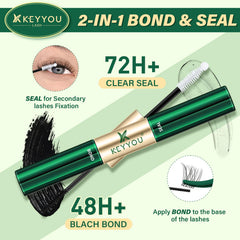 KEYYOU pestanas, aplicador espiral 360 para una capa uniforme
