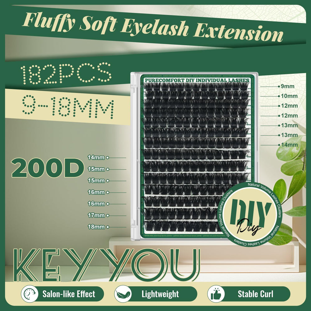 KEYYOU conjunto de pestañas, reutilizables con cuidado para varias semanas