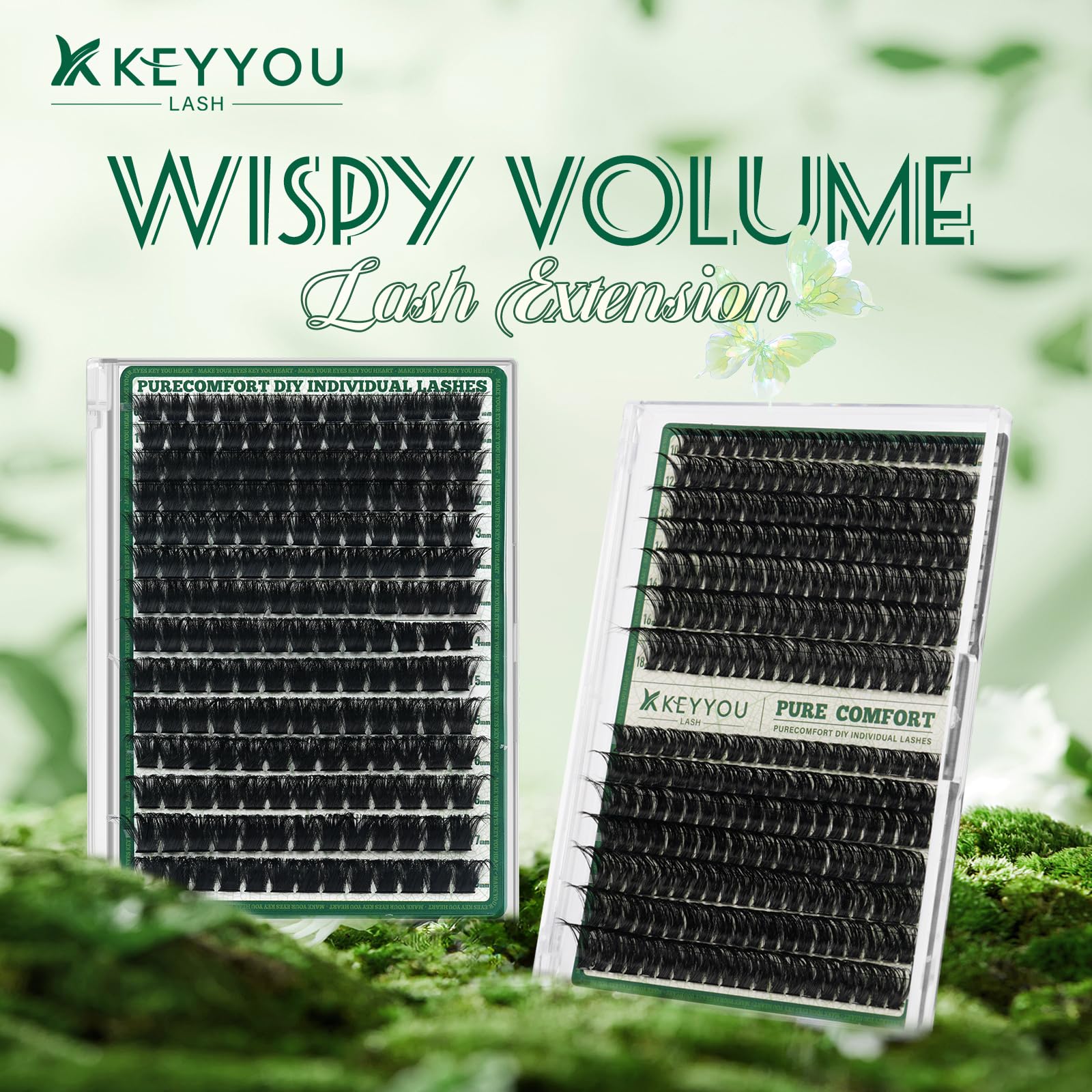 KEYYOU conjunto de pestañas, sin residuos de adhesivo al retirar
