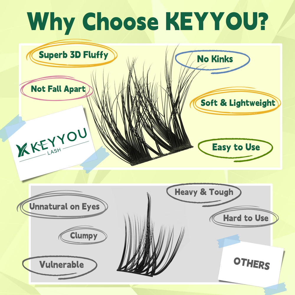KEYYOU Puffsilk V3D05 renovado: detalle suave para un acabado natural.