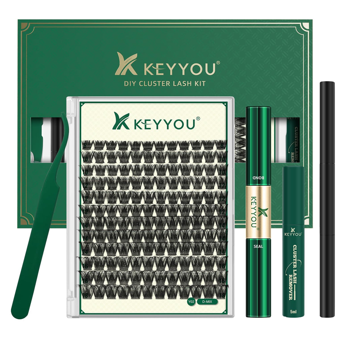 KEYYOU racimos de pestanas 144 unidades para volumen intenso diario.