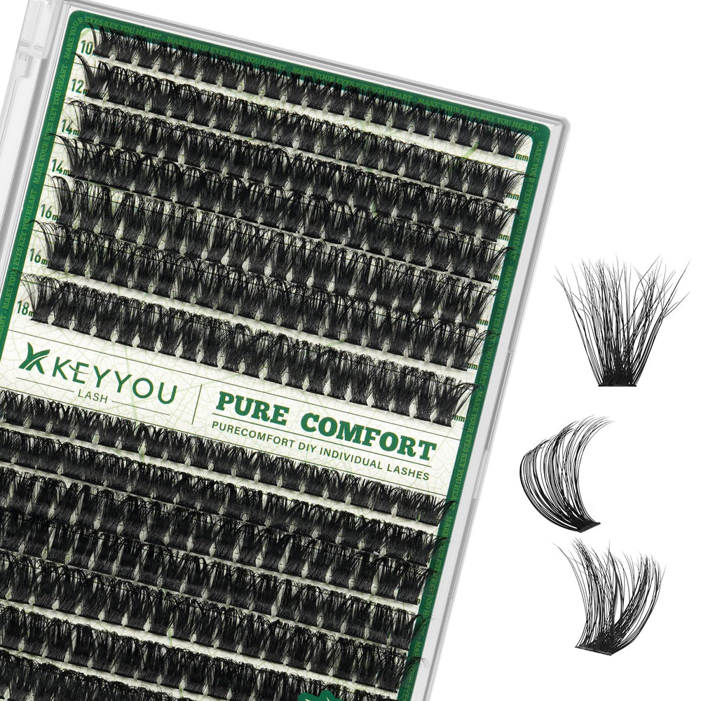 KEYYOU pestanas racimos, caja 280 unidades para looks dramáticos
