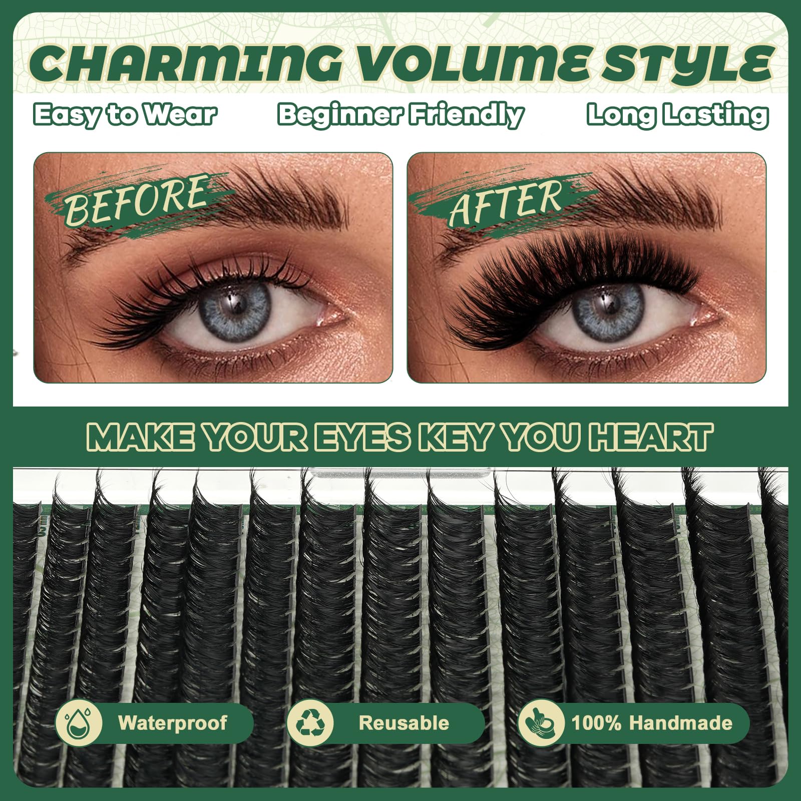 KEYYOU soft matte-finish clusters feel comfortable all day.