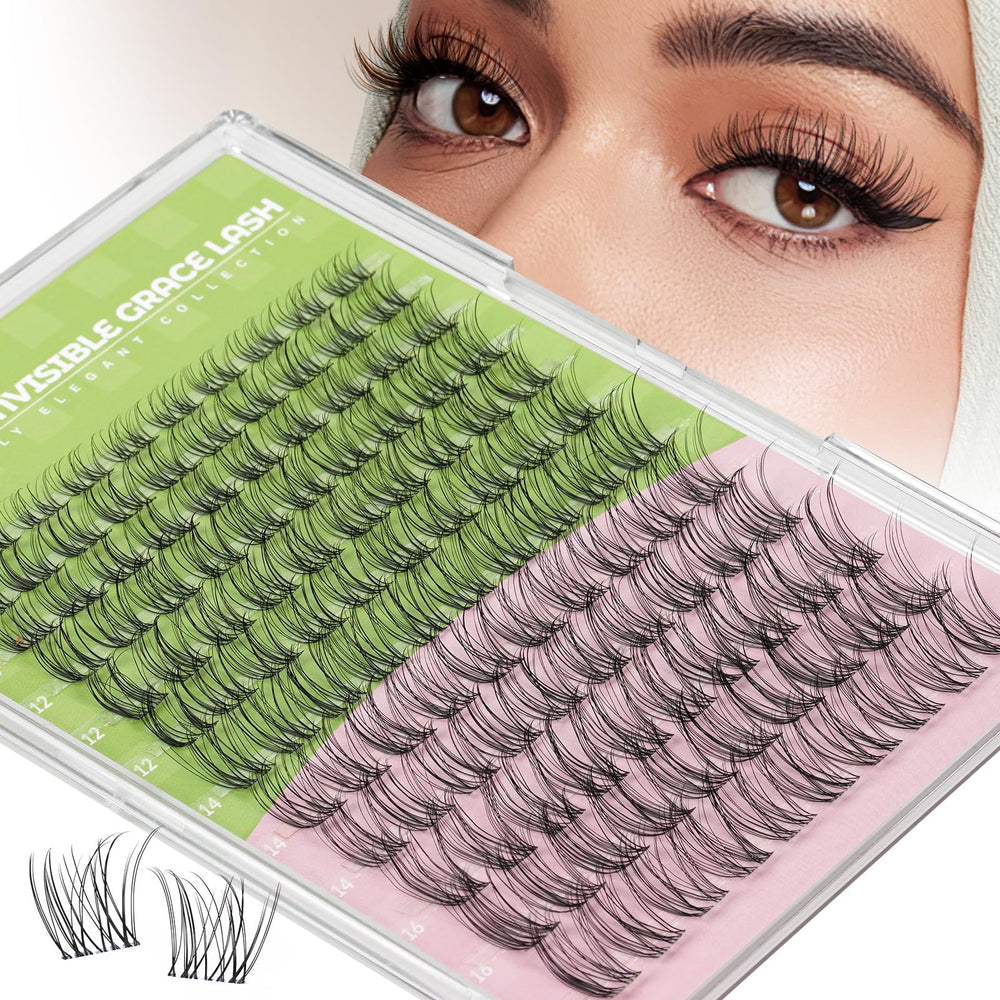 KEYYOU Venus-C Pestañas con banda invisible para un look natural.