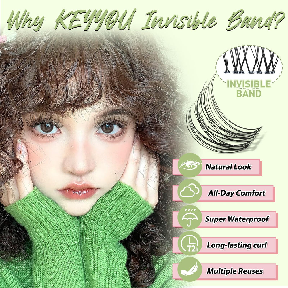 KEYYOU Venus Conjuntos, primer plano de banda invisible para acabado suave.