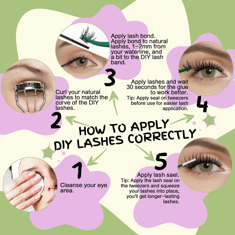 KEYYOU LASH efecto dramático con agrupaciones para look intenso.