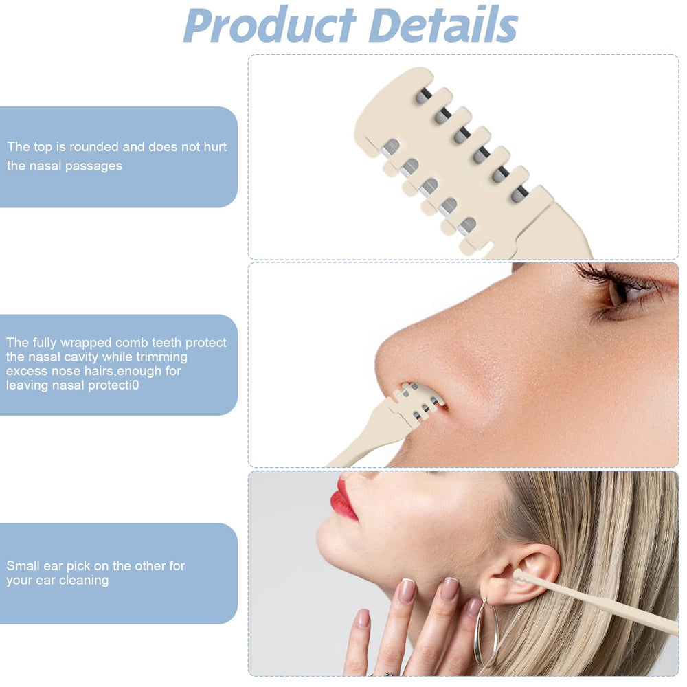 KFHENSOMR mango ergonómico para un agarre estable durante el afeitado nasal.