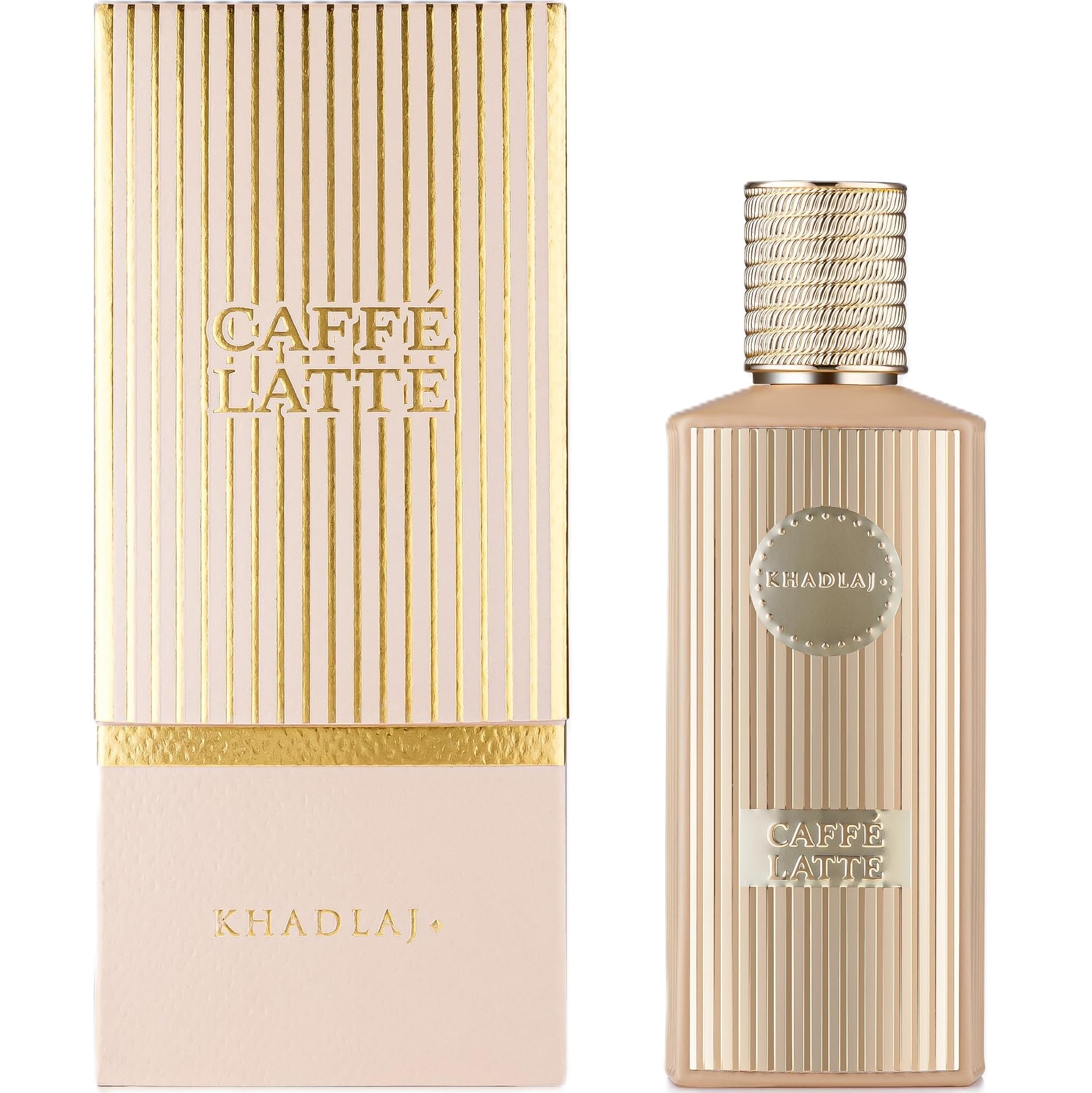 Khadlaj Caffe Latte: detalle de la tapa, aroma reconfortante para momentos especiales.