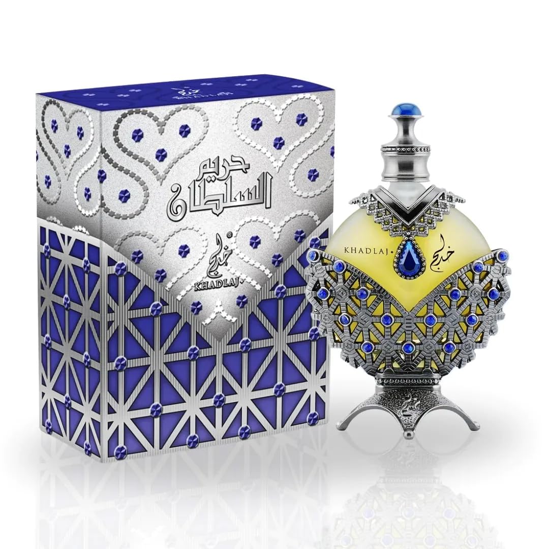 KHADLAJ Hareem Al Sultan Blue frasco en mano: uso diario.