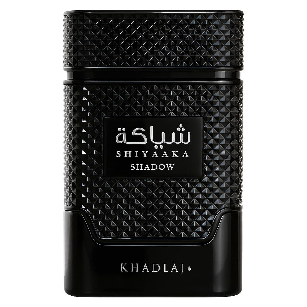 Khadlaj Shiyaaka Shadow, frasco vertido, aroma intenso y duradero para uso diario.